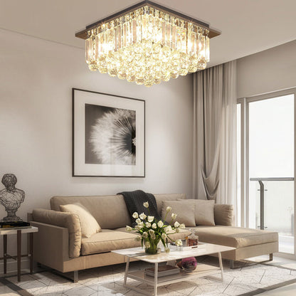 Square Raindrop Crystal Chandelier - Ceiling Light