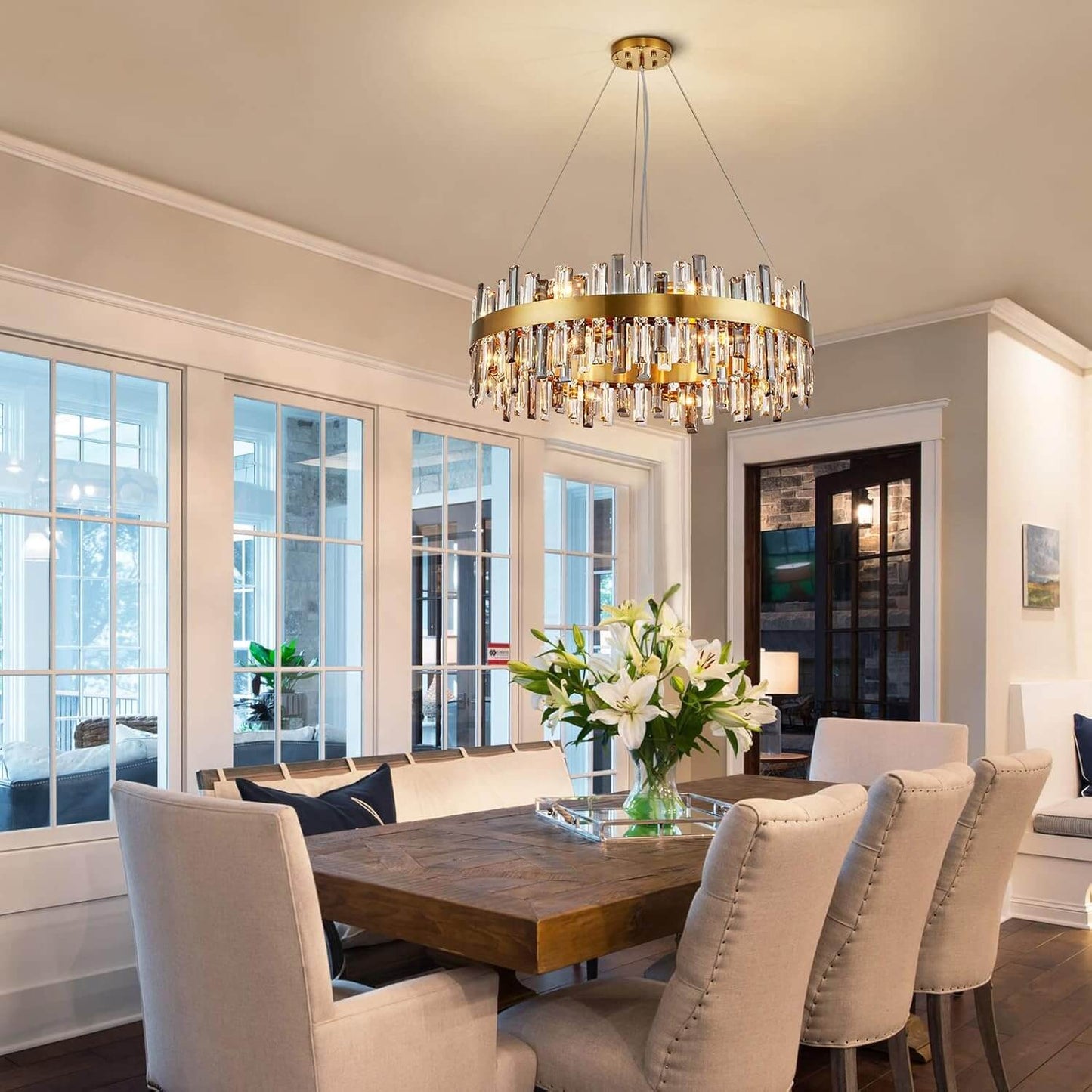 Alora Luxury Glod Crystal Chandelier