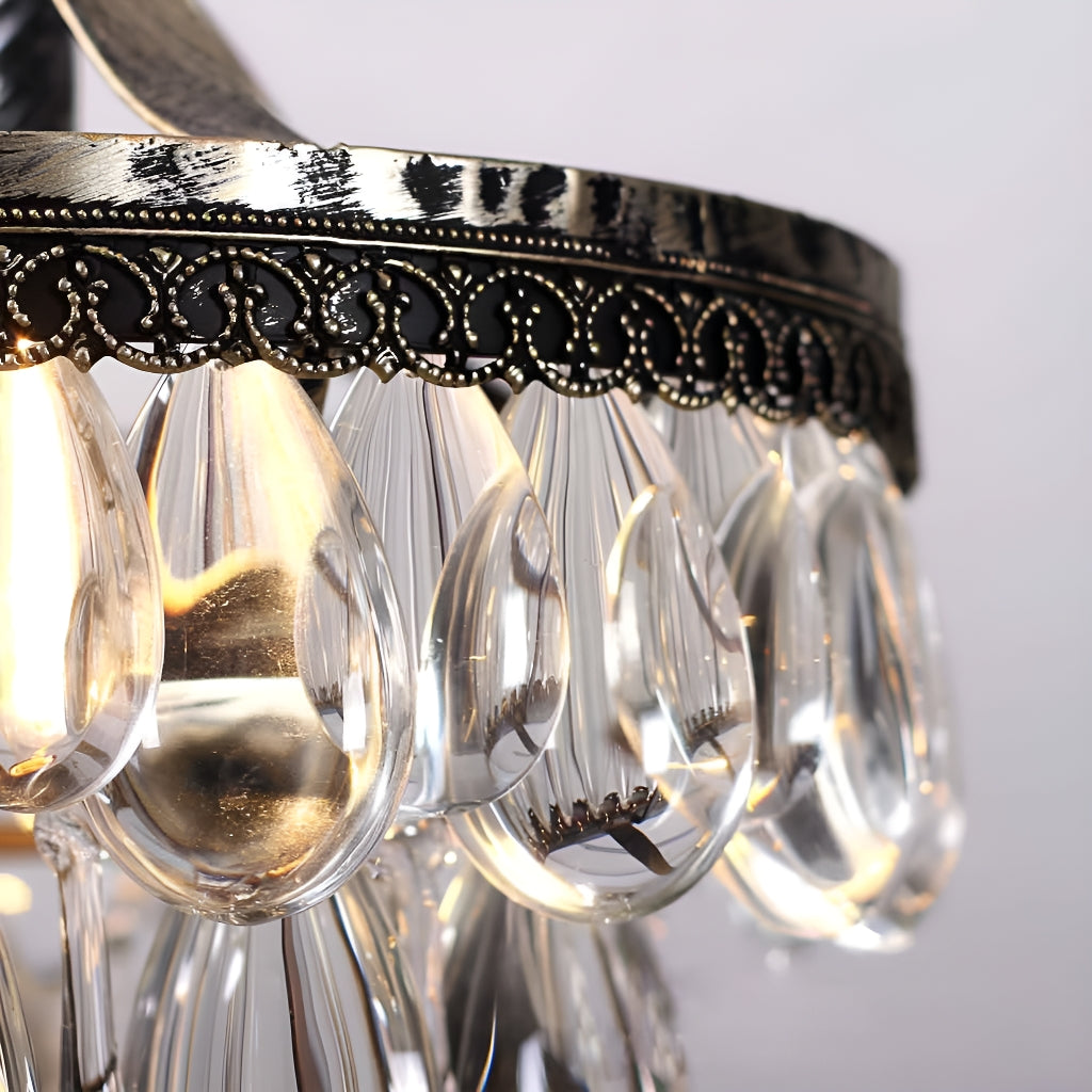 Modern Vintage Grape Crystal Chandelier