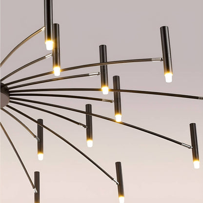 Modern Black Wagon Wheel Hanging Led Ceiling Chandeliers