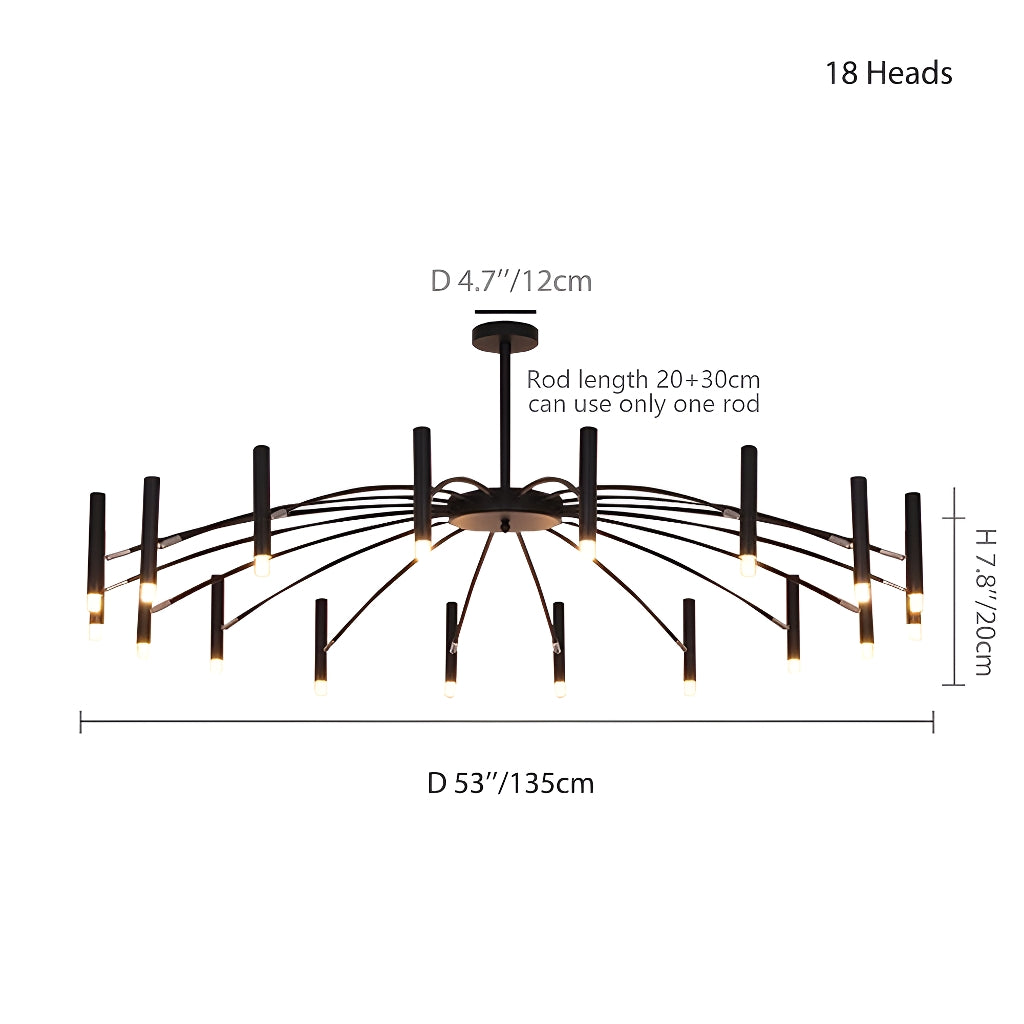 Modern Black Wagon Wheel Hanging Led Ceiling Chandeliers