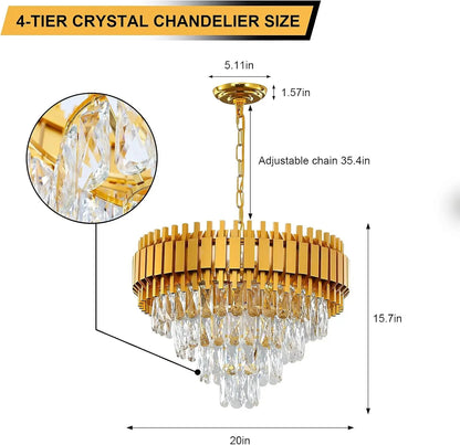 Modern Crystal Chandeliers for Dining Room