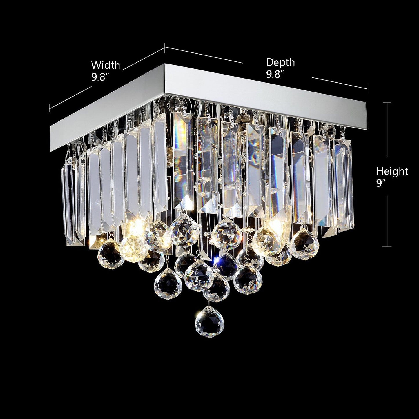 Modern Crystal Raindrop Ceiling Lighting