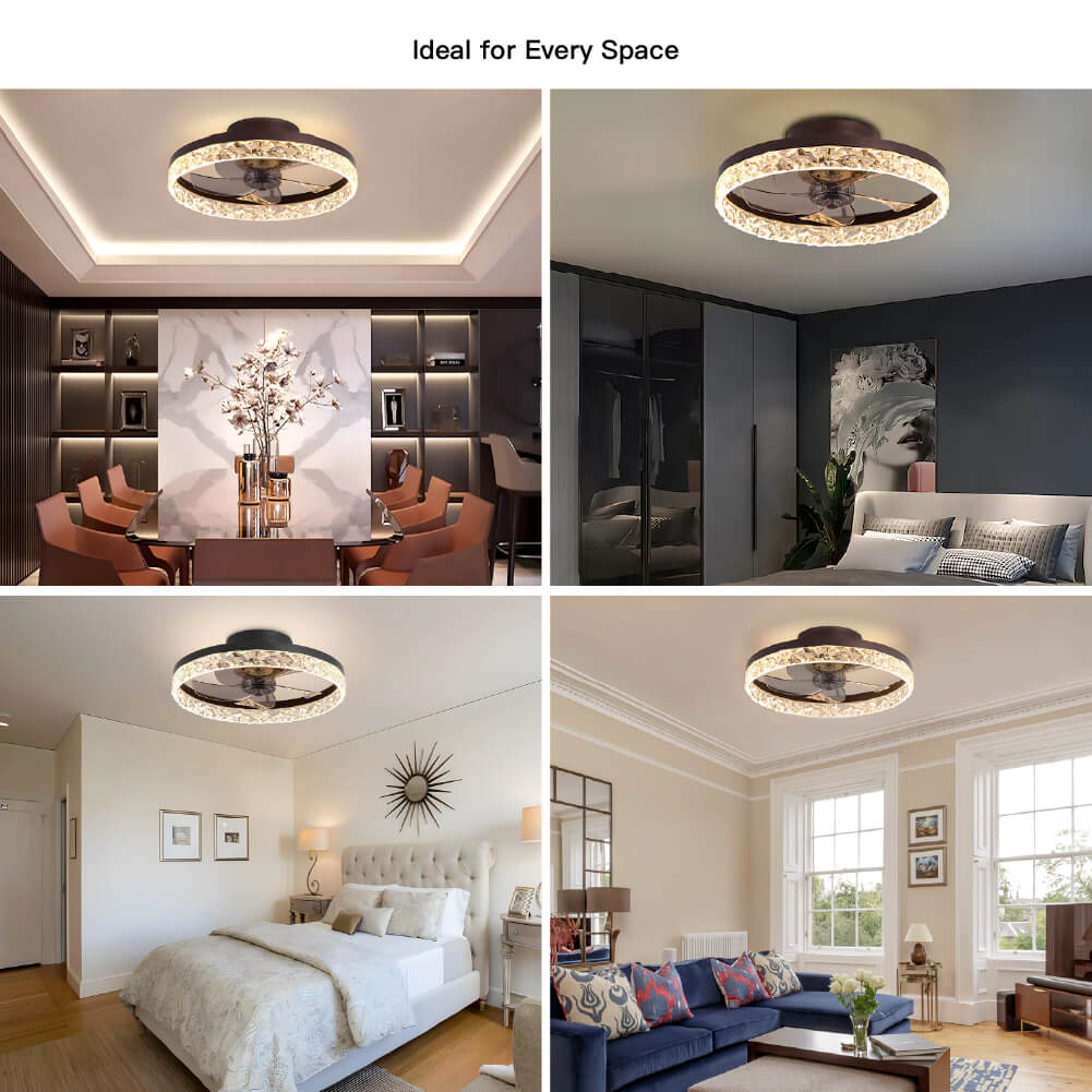 Circular Ceiling Fan Light Modern And Simple Creative Embedded Integrated