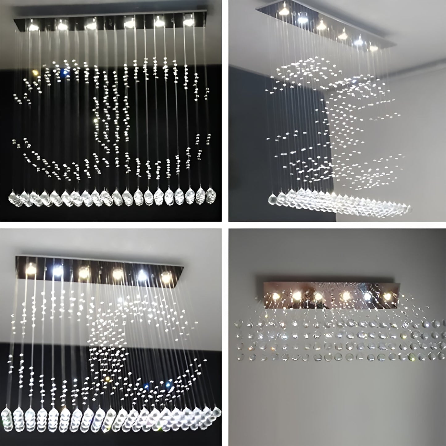 Double C Crystal Chandelier Custom Ceiling Light