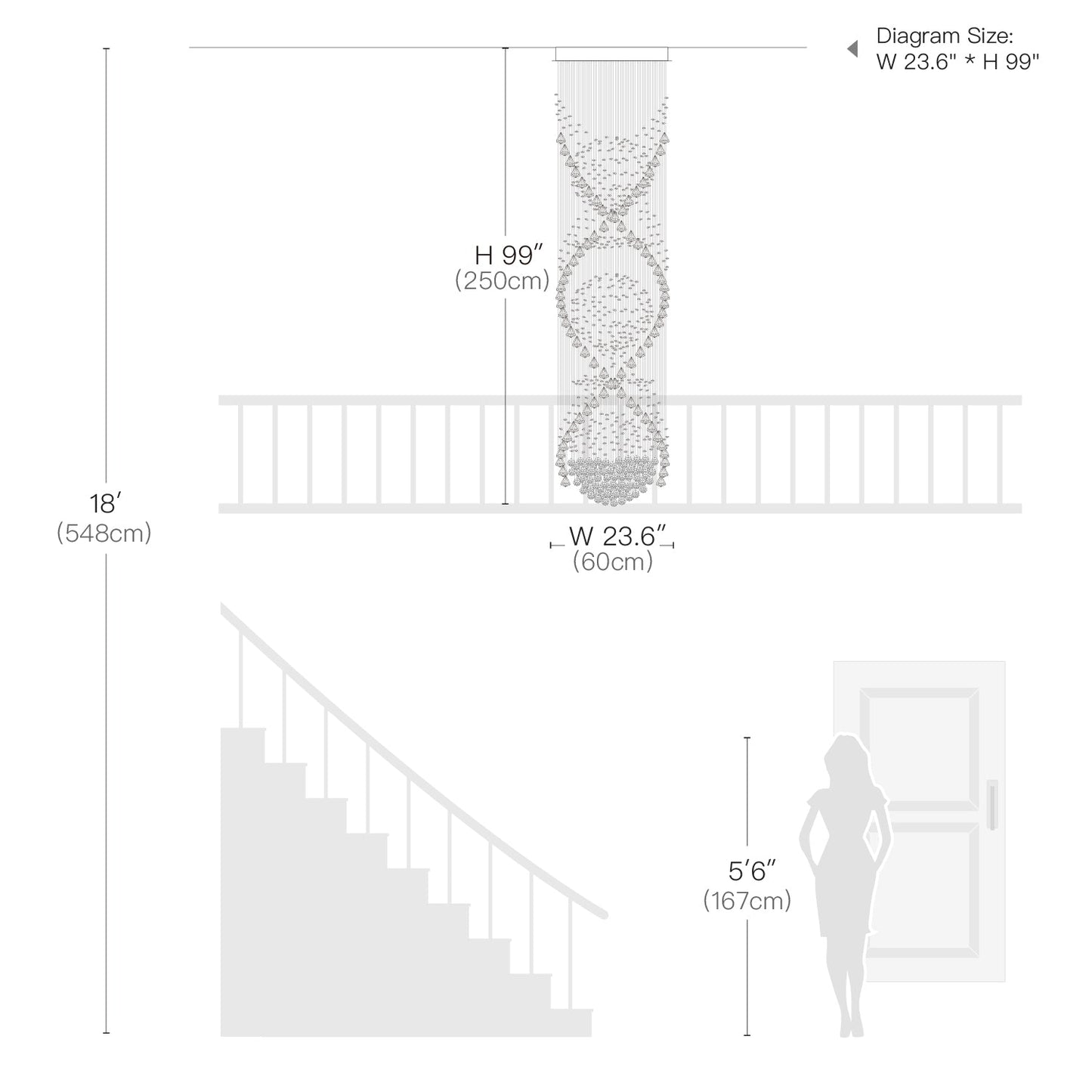 Double Spiral  Crystal Chandelier With Three Spheres For Foyer