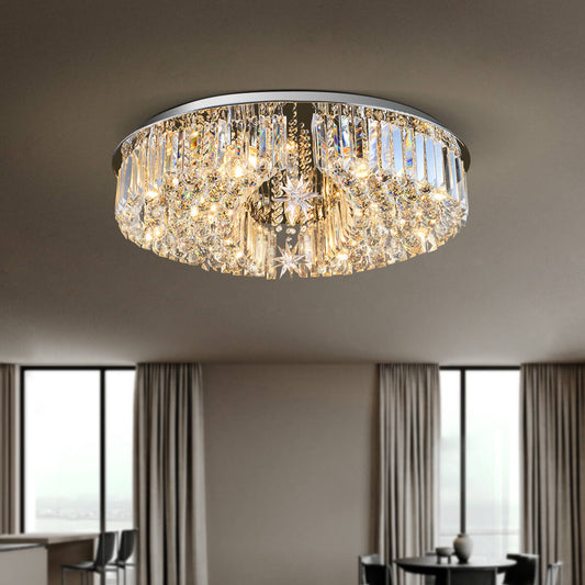 Elegant Moons and Stars Crystal  Chandelier - Ceiling Light