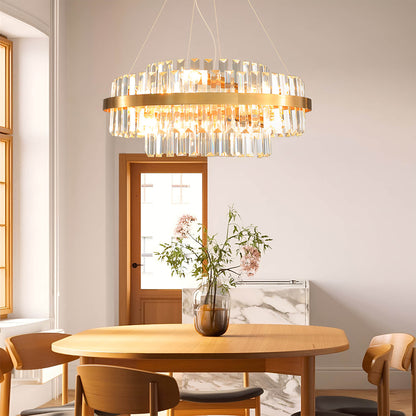 Golden Modern Light Luxury Glass Chandelier