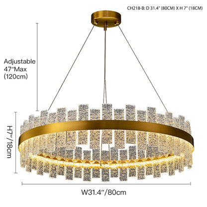 Light Luxury Round Living Room Chandelier