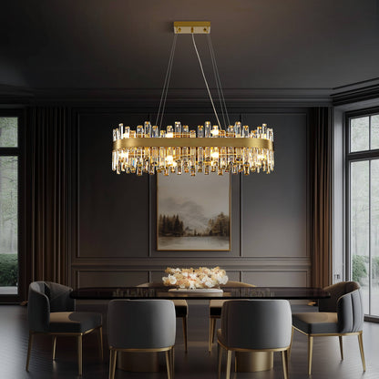 Luxora Elegance Gold Crystal Chandelier