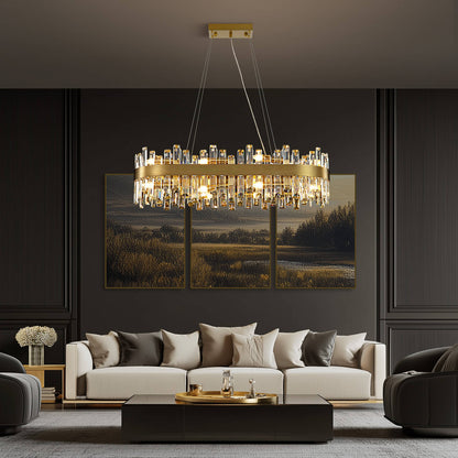 Luxora Elegance Gold Crystal Chandelier