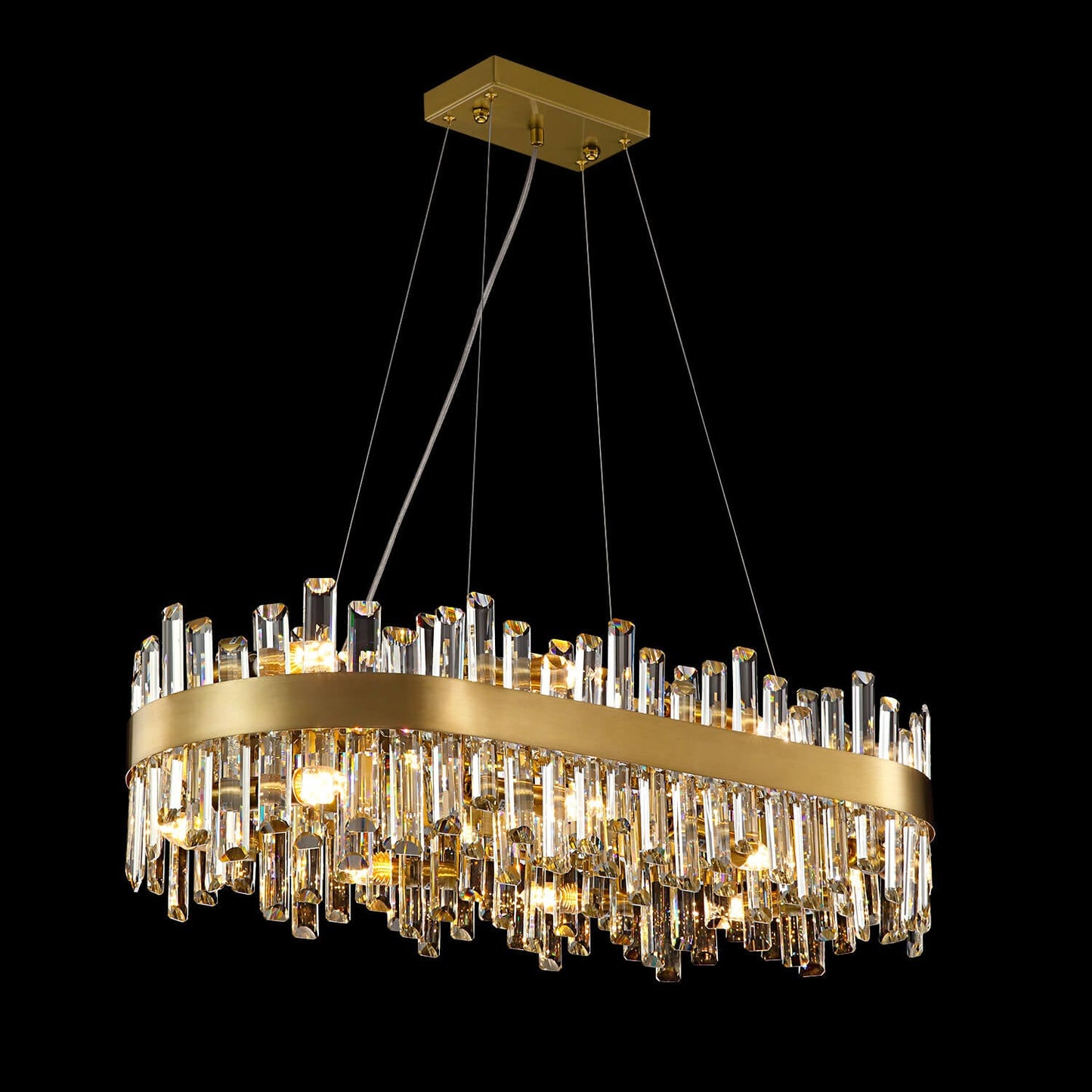 Luxora Elegance Gold Crystal Chandelier