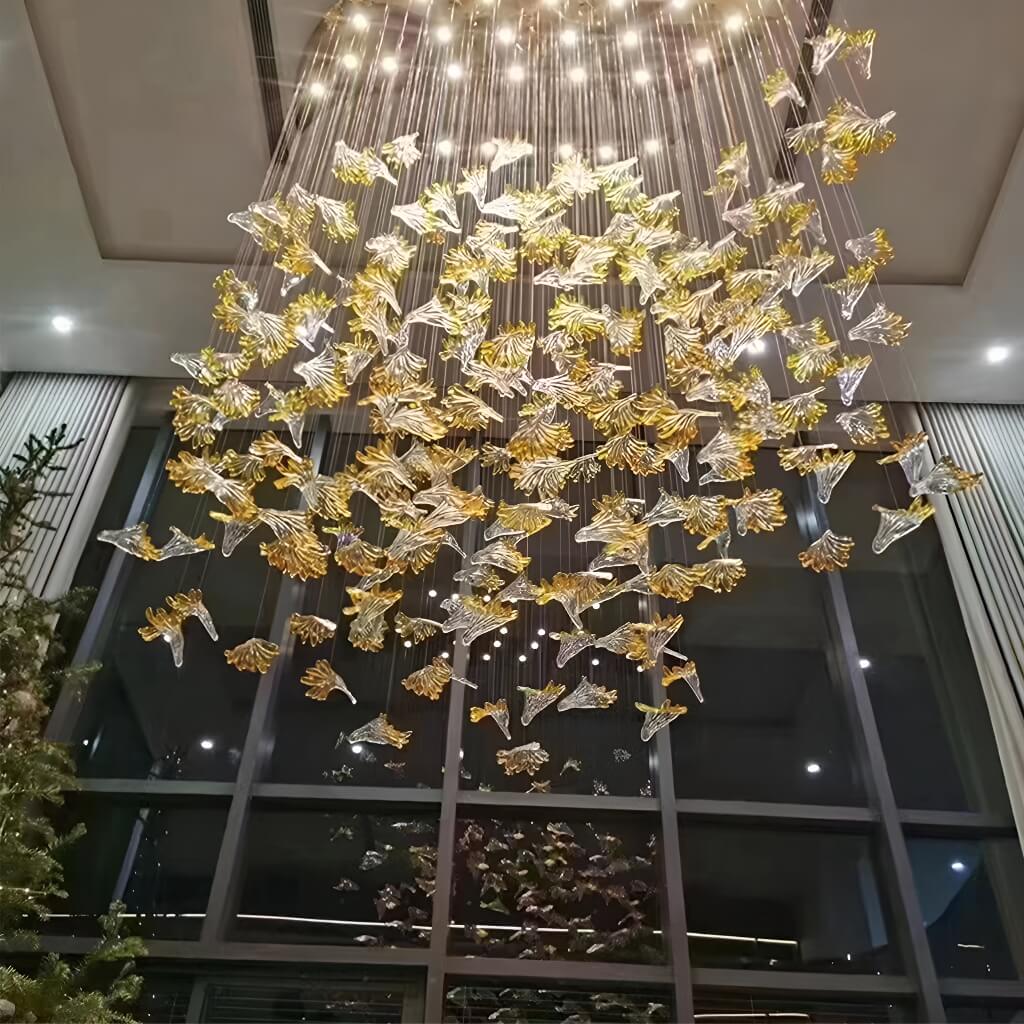 Maple Leaf shaped Ceiling Lamp Foyer Chandelier