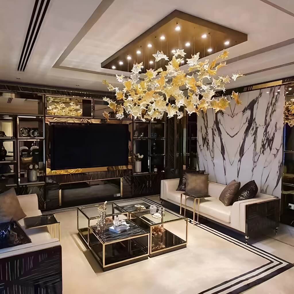 Maple Leaf shaped Ceiling Lamp Foyer Chandelier