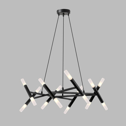 Mid Century Modern Polygonal Chandelier Living Room