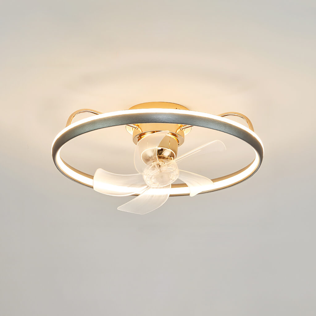 Modern Circular Ceiling Fan Light With Remote Control