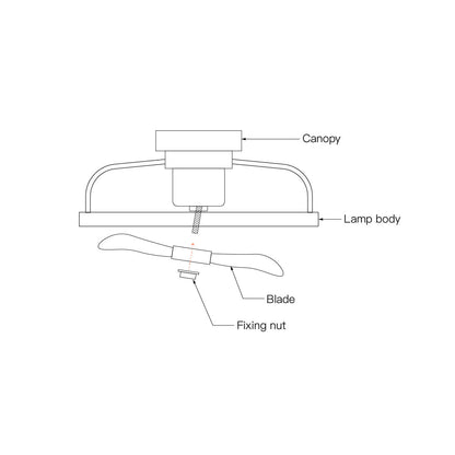 Modern Circular Ceiling Fan Light With Remote Control