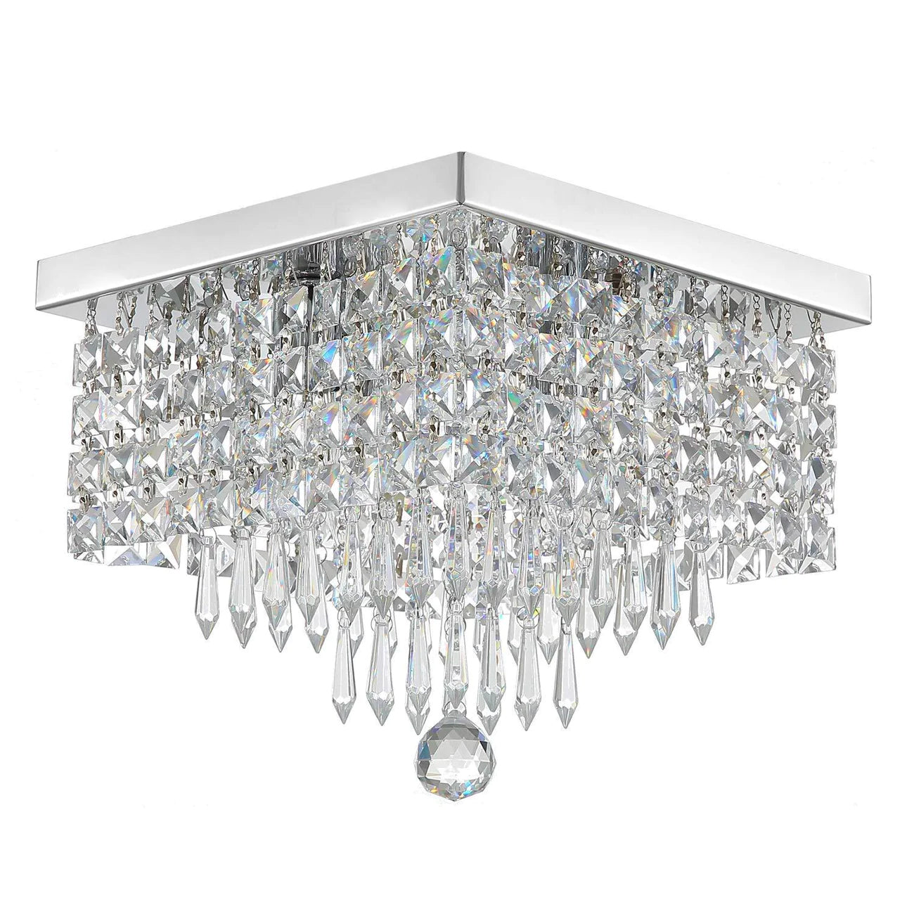 Modern Hallway Crystal Flush Mount Ceiling Light