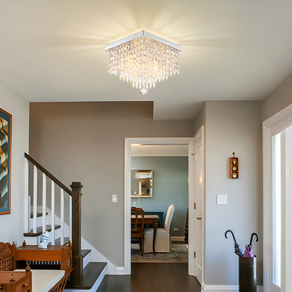 Modern Hallway Crystal Flush Mount Ceiling Light