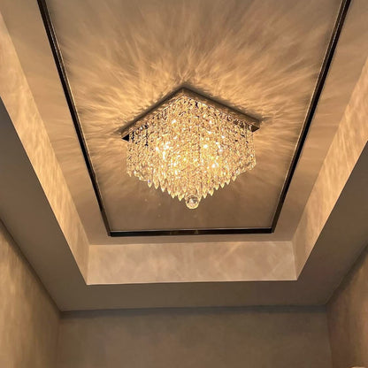 Modern Hallway Crystal Flush Mount Ceiling Light