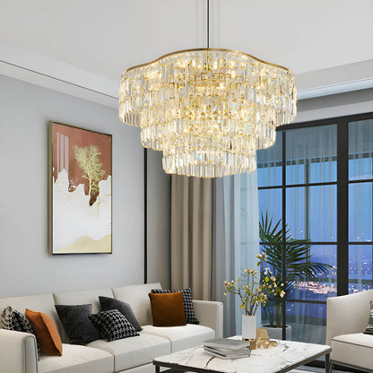 Modern Luxury Gold Crystal  Chandelier