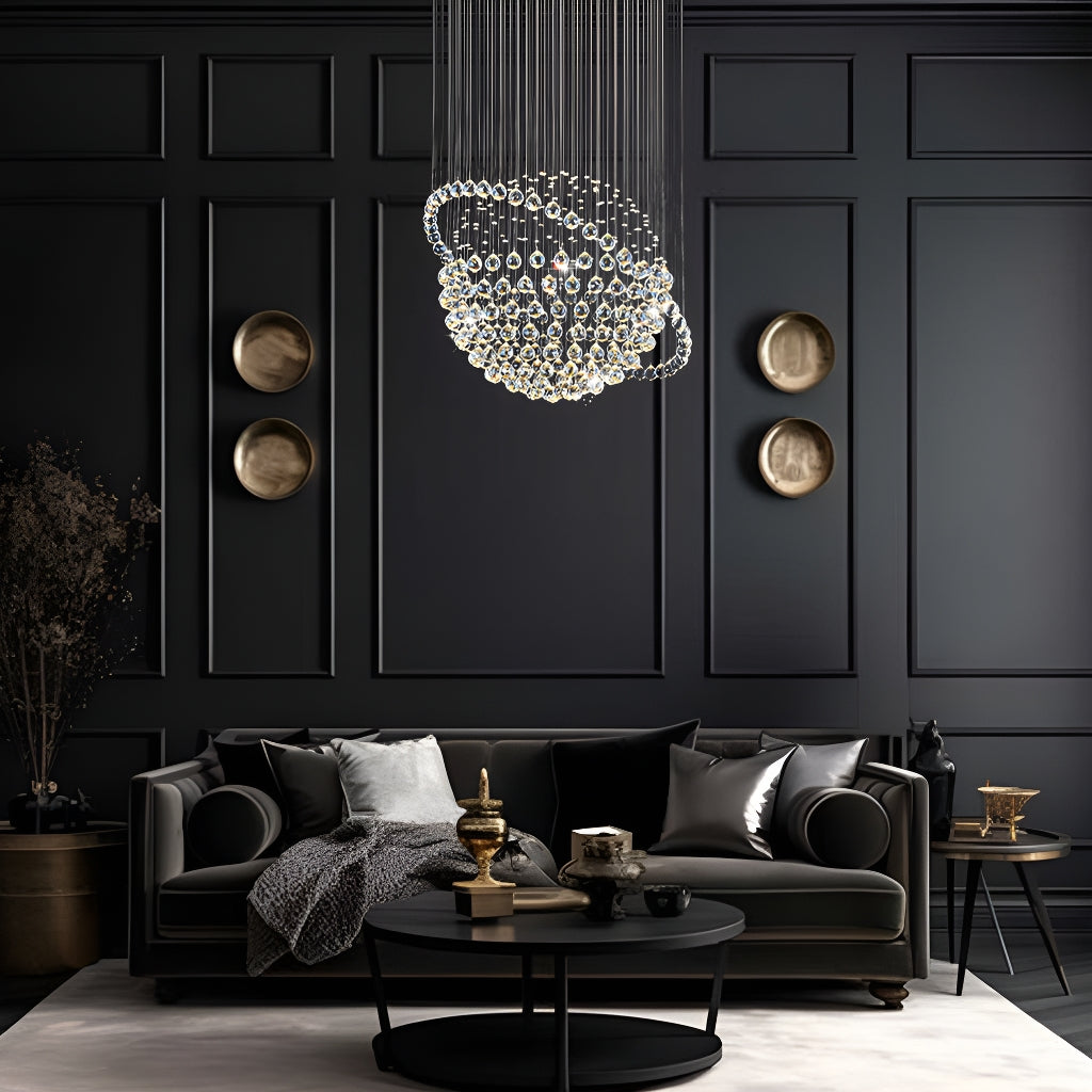 Modern Star Sphere Rain Drop Chandelier with Orbit