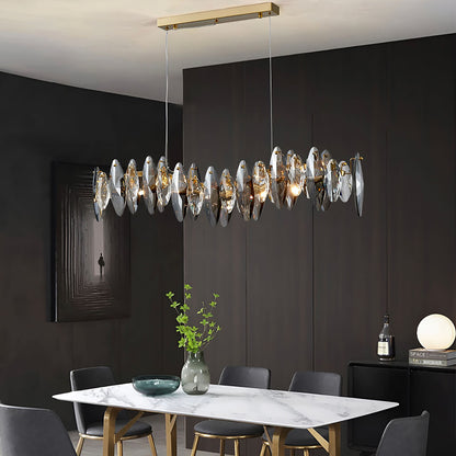 Modern Unique Wave Crystal Chandelier