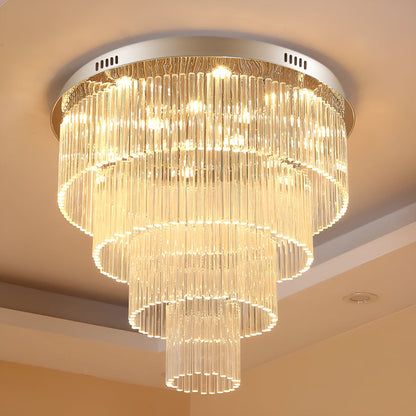 Multi Layers Round Raindrop Chandelier - Ceiling Light