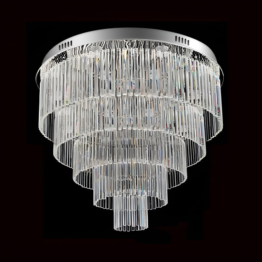 Multi Layers Round Raindrop Chandelier - Ceiling Light