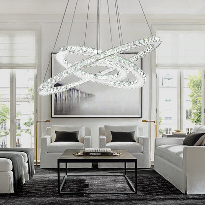 Crystal Ring Chandelier - Multi-Ring Choices