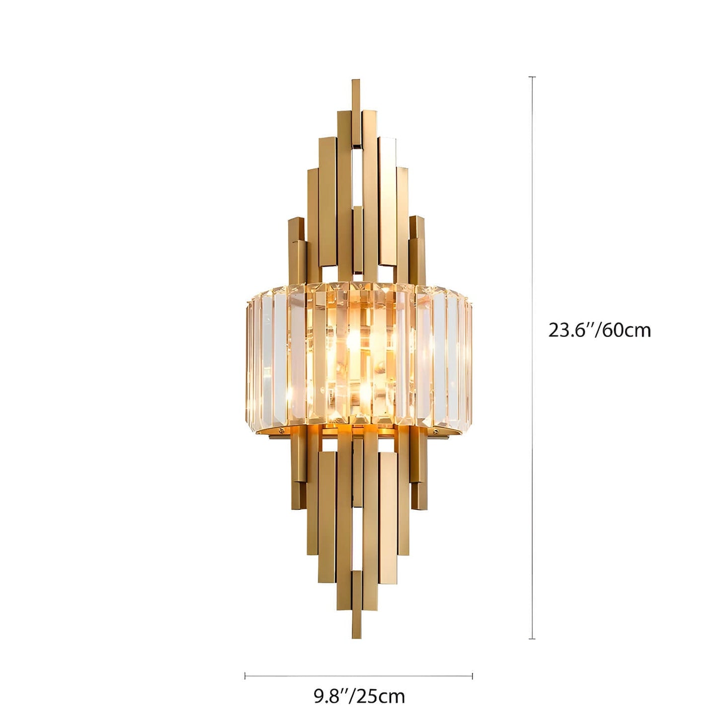 Modern Elegant Art Gold Crystal Wall Sconce Lamp