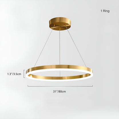 Nordic Elegance Modern Tiered Rings Pendant Light for Stylish Living Spaces