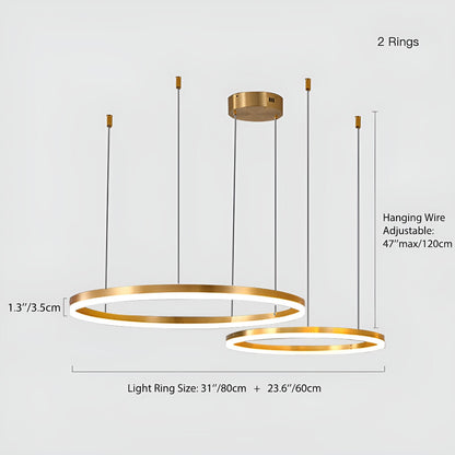 Nordic Elegance Modern Tiered Rings Pendant Light for Stylish Living Spaces