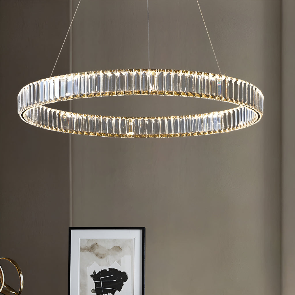 One Ring Crystal Chandelier