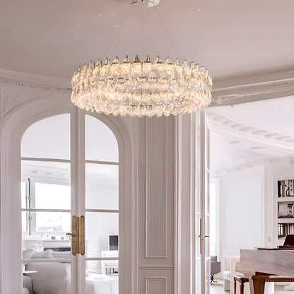 One Ring Crystal Pendant Light Living Room