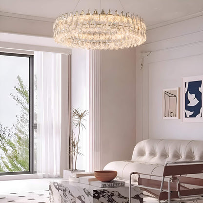 One Ring Crystal Pendant Light Living Room