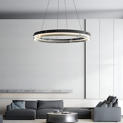 One Ring Modern LED Glass Circle Chandelier