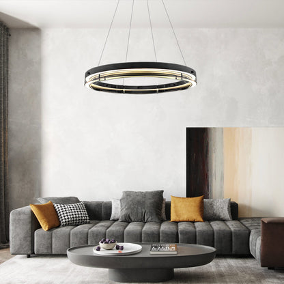 One Ring Modern LED Glass Circle Chandelier