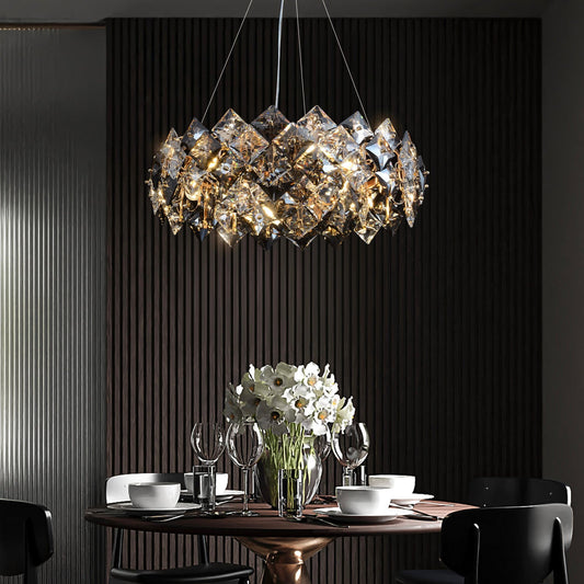 Modern Tiered Crystal Chandelier