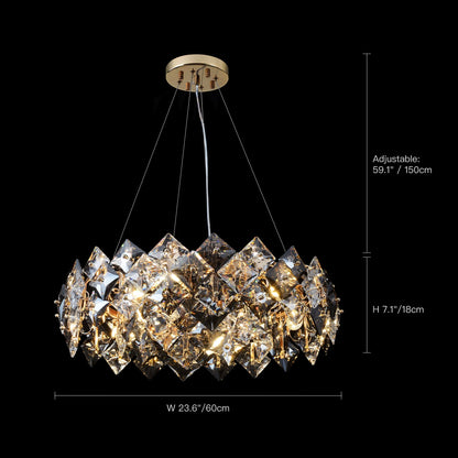 Modern Tiered Crystal Chandelier